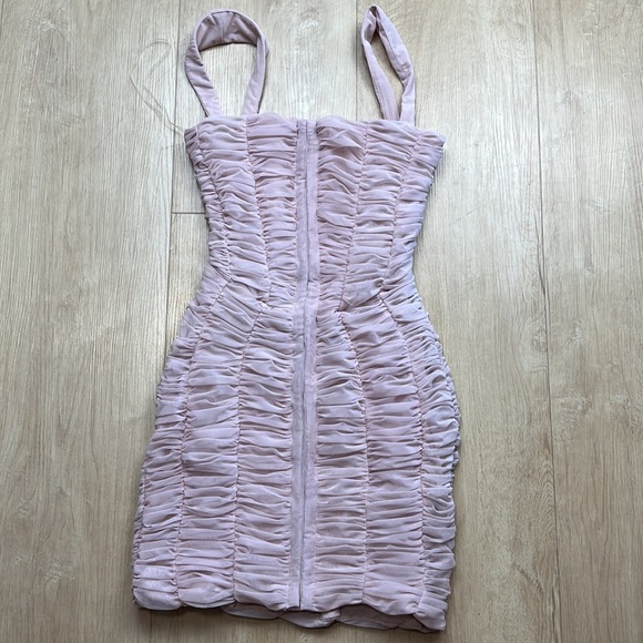 NEW House of CB Cate ruched minidress, SIZE SMALL 1040 - Picture 5 of 8